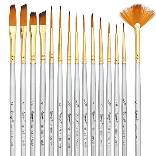 Painting Supplies for Watercolor Acrylics Models Oil 5 Pieces Miniature Brushes Professional Detail Paint Brush Detail Paint Brushes Set
